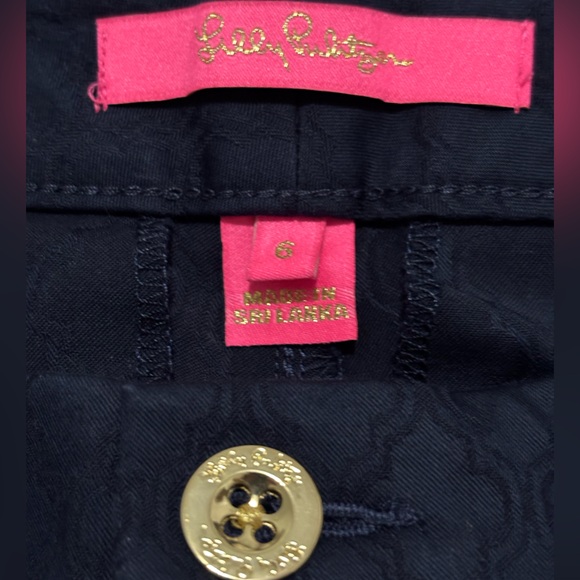 Lilly Pulitzer Navy Patterned Pants - Picture 3 of 4
